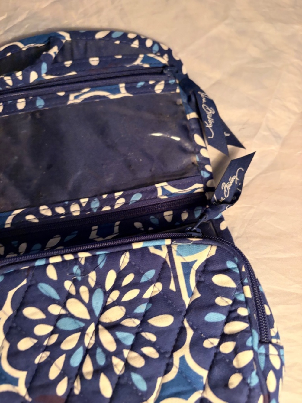 Vera Bradley Cosmetic Case Organizer with Zippers Petal Splash pattern - Picture 10 of 12